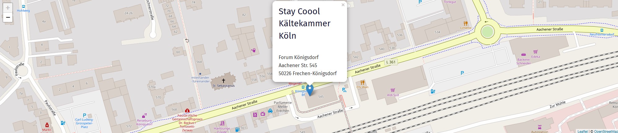 Kältekammer Köln Anfahrskarte